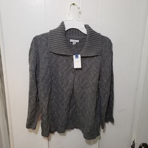 Med Weight Short 2-Button Cardigan Sweater